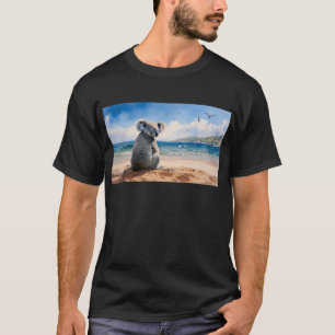 T-shirt Koala regarde l'océan