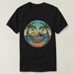 T-shirt Koala se détendant sur un hamac de plage - Vacance