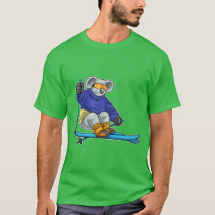 T-shirt Koala Skier Ski lunettes Ski