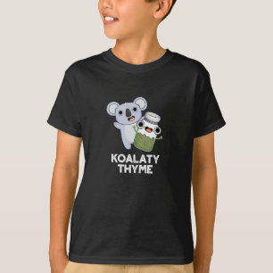 T-shirt Koala-ty Thyme Funny Koala Thyme Pun Dark BG