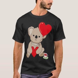 T-shirt Koala With Heart Balloon Valentines Day Love Boys