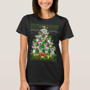 T-shirt Koala Xmas Éclairage Arbre Père Noël Koala Noël la