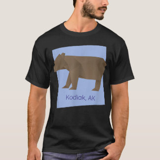 T-shirt Kodiak AK Brown Origami Ours géométrique Abstrait