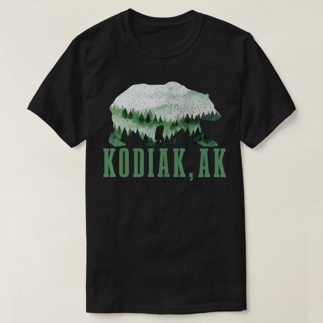 T-shirt Kodiak Alaska Grizzly Bear Nature Randonnée Campin (Design devant)