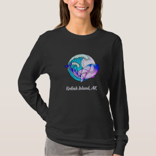 T-shirt Kodiak Island Ak Peinture japonaise Géométrique Or