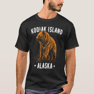 T-shirt Kodiak Island Alaska USA Grizzly Bear Design