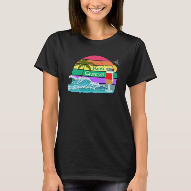 T-shirt Koh Chang Thailand Palm Souvenir Bangkok Phuket Pa (Devant)
