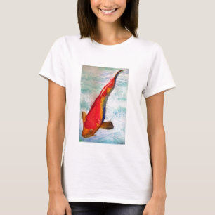 T-shirt Kohaku Koi poisson japonais aquarelle art