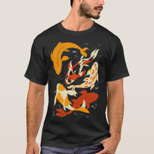 T-shirt Koi dans l'eau noire