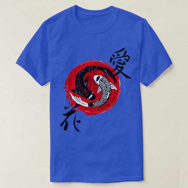 T-shirt Koi Fish butterfly Shirt Nishikigoi Japanese Gift  (Design devant)