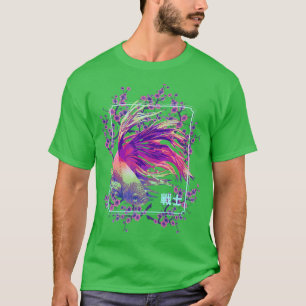T-shirt Koi Poisson japonais Sakura Arbre cerisier fleurs 