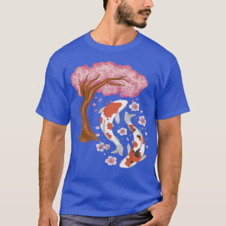 T-shirt Koi Sakura Arbre Japonais Koi Carp Cherry Blossom