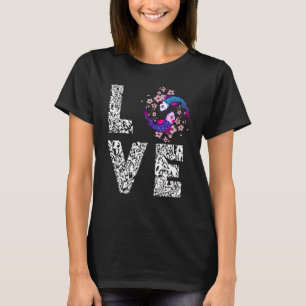 T-shirt Koi Sakura Tree Love Yin Yang Leopard Nishikigoi A