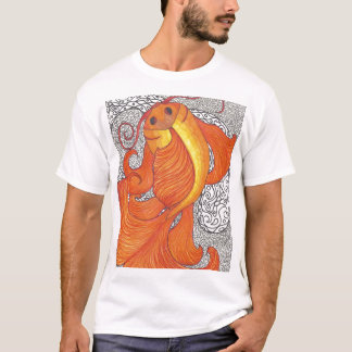 T-shirt Koi sur noir et blanc