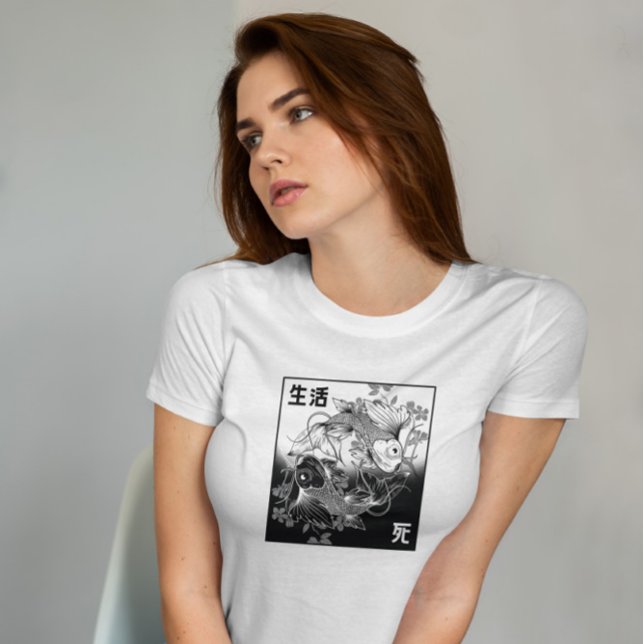 T-shirt Koi Yin Yang Main tirée (Créateur téléchargé)