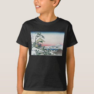 T-shirt Koishikawa Tea House View Mt Fuji par Hokusai