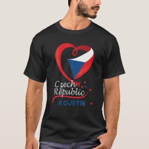 T-shirt Kojetin République Tchèque Drapeau Cardiaque Lion