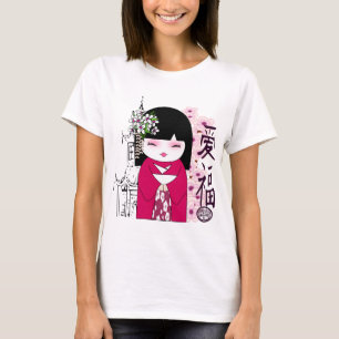 T-shirt Kokeshi, poupée japonaise, こけし