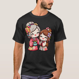 T-shirt Kokeshis mère guide la lumière pour la fille