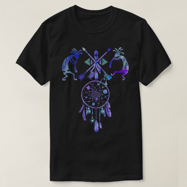 T-shirt Kokopelli Native American Folklore Elements II Fun (Design devant)