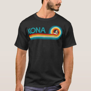 T-shirt Kona Hawaii Surf Vintage Plage Surfer Surf Cadeau