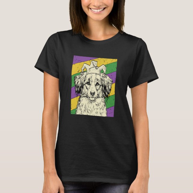 T-shirt Kooikerhondje Jester Mardi Gras Dog Mom or Dad (Devant)