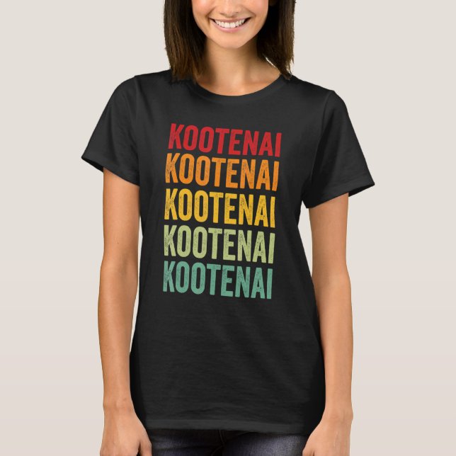 T-shirt Kootenai County Idaho Rainbow Text Design (Devant)