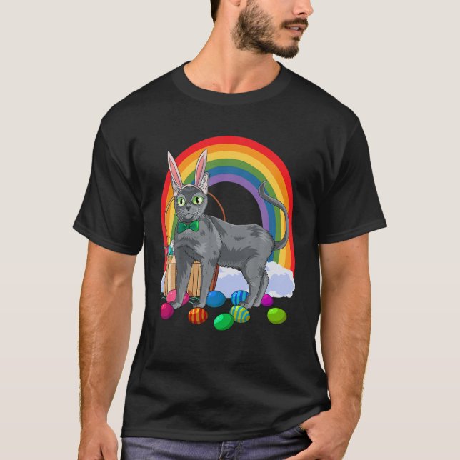 T-shirt Korat Chat Oeufs de Pâques Bunny (Devant)