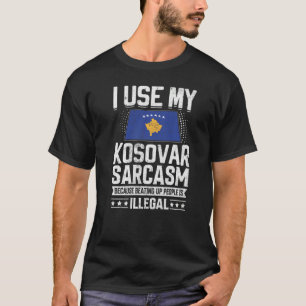 T-shirt Kosovo Drapeau Souvenirs Pour Kosovars Hommes Et F