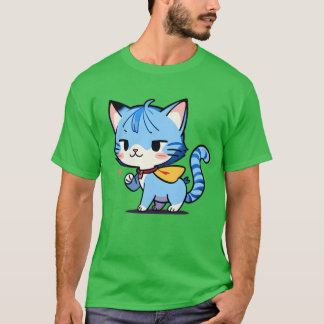 T-shirt Kot la fille au chat