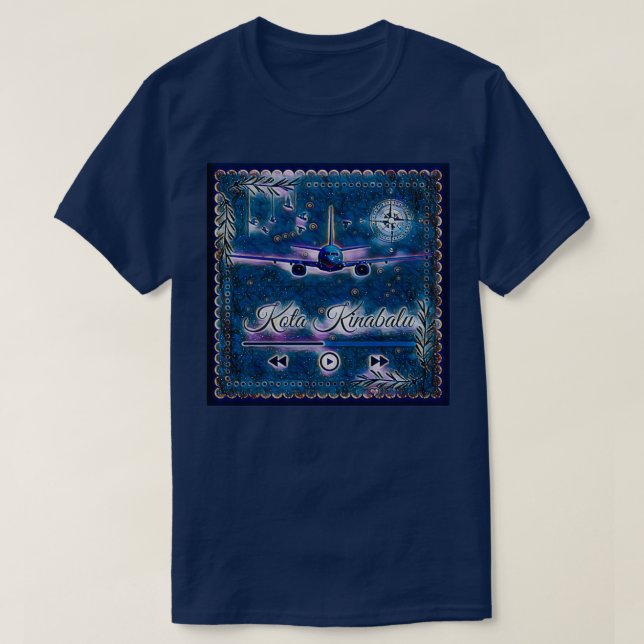 T-shirt Kota Kinabalu World Travel Souvenir Destina Voyage (Design devant)