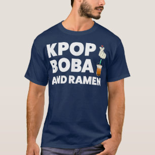 T-shirt Kpop boba et ramen K-pop fille