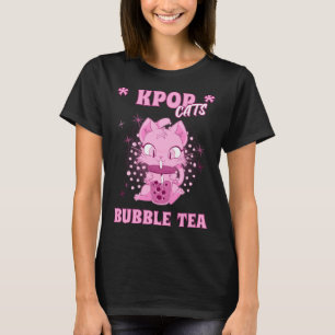 T-shirt Kpop Chats Et Bubble Thé Coréen Coeur Aimer K Pop