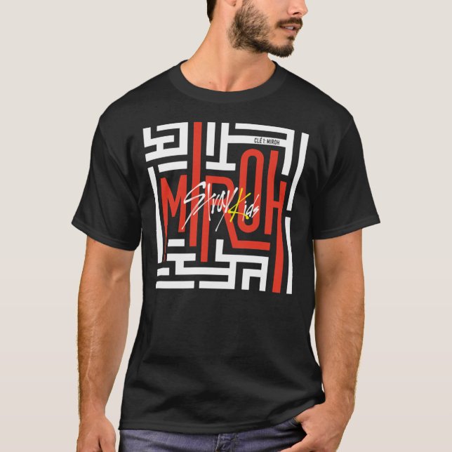 T-SHIRT KPOP STRAY ENFANTS LOGO OFFICIEL MIROH   (Devant)