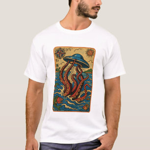 T-shirt Kraken contre UFO : La carte oubliée