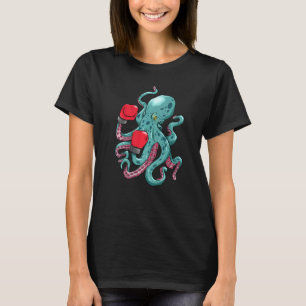 T-shirt Kraken Octopus Gants de boxe sous-marine Océan Cre