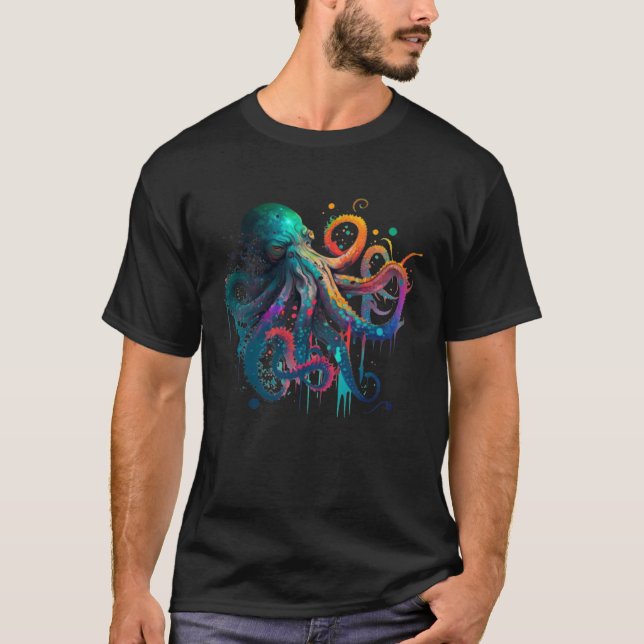 T-shirt Kraken Octopus Sailing Ocean 2 (Devant)