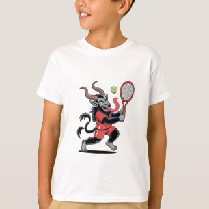 T-shirt Krampus Tennis Christmas Court Démon Tennis