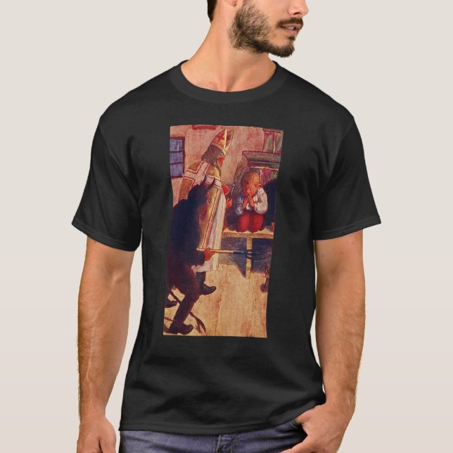 T-shirt Krampus Vient En Ville - Démon De Noël - Merr (Devant)