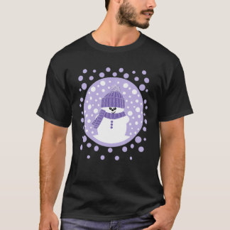 T-shirt Krimbles Fun Dotty Snowman Avec Lilac Woolac Casqu