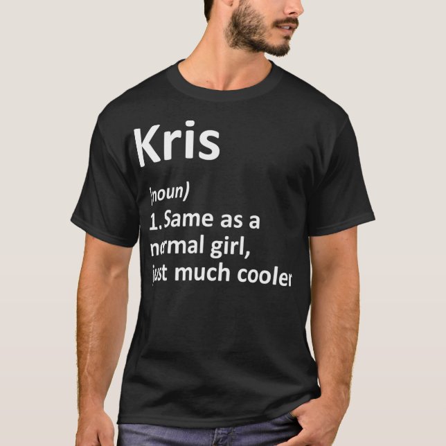 T-shirt KRIS Définition Nom personnalisé Amusant Anniversa (Devant)