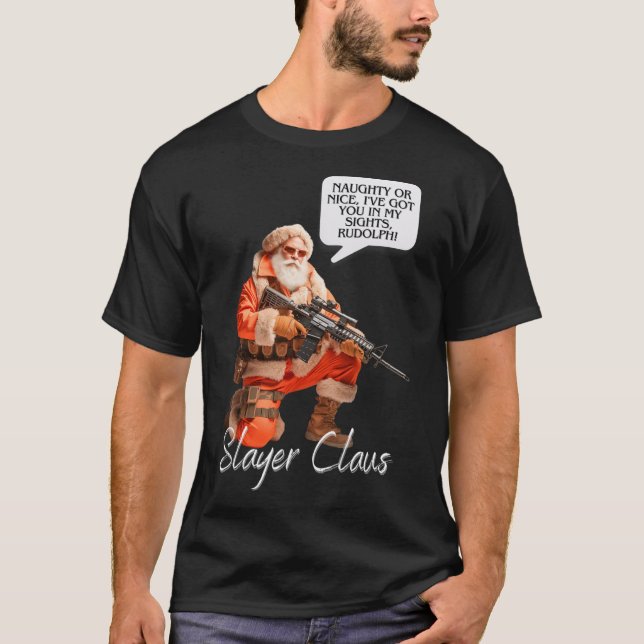 T-shirt Kris Kringle Festive Chasse Xmas Santa Claus Camo (Devant)