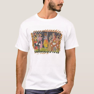 T-shirt Krishna soulevant et le bâti Govardhana, du