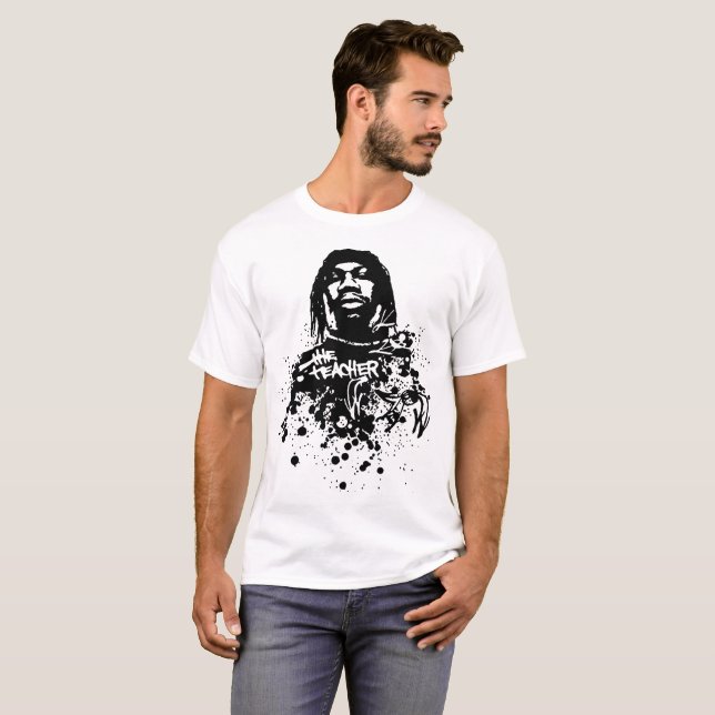 T-shirt Krs un le professeur de blanc de frappeur de (Devant entier)