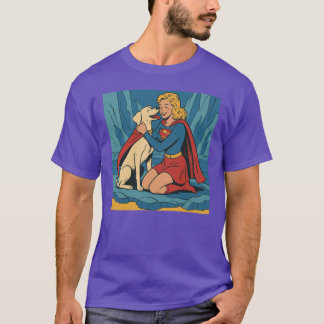T-shirt Krypto rencontre Supergirl Cadeau de câlin enthous