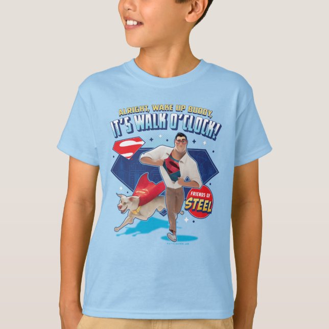 T-shirt Krypto & Superman - C'est Walk O'Clock ! (Devant)