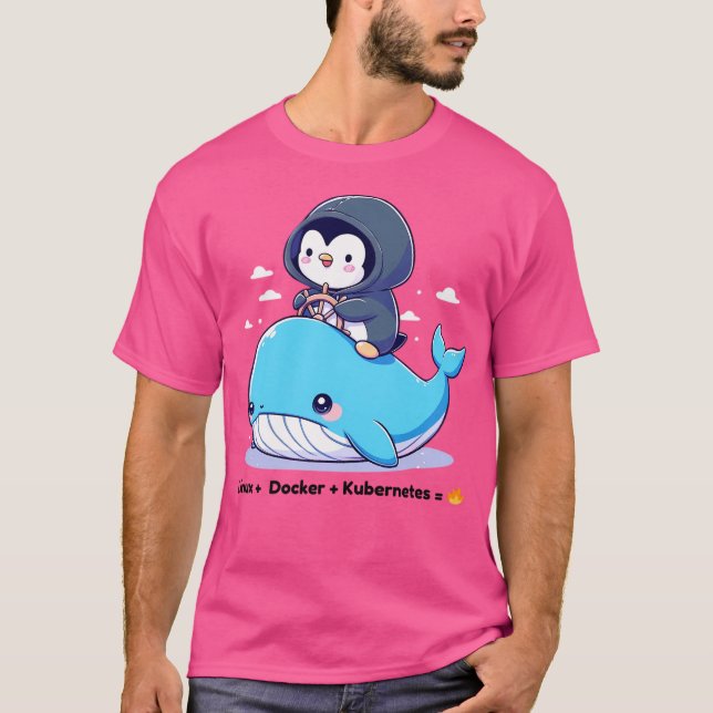 T-shirt Kubernetes Linux Docker (Devant)