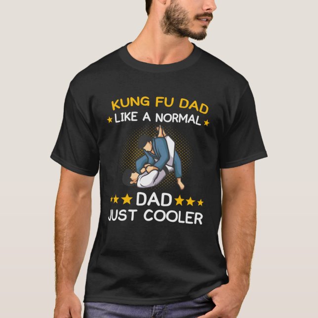 T-shirt kung fu father material arts fighter black belt (Devant)