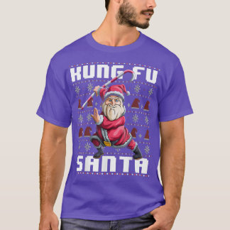 T-shirt Kung Fu Père Noël Noël laid