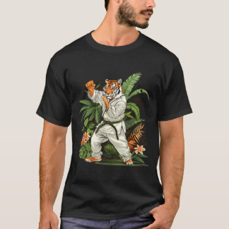 T-shirt Kung Fu Tiger Nature Mma Arts Martiaux Jiu-Jitsu